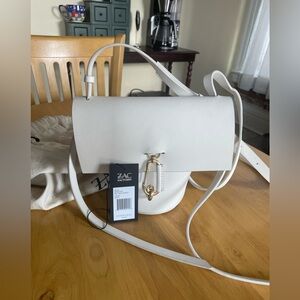 Zac Posen Mini Delay Crossbody bag white leather